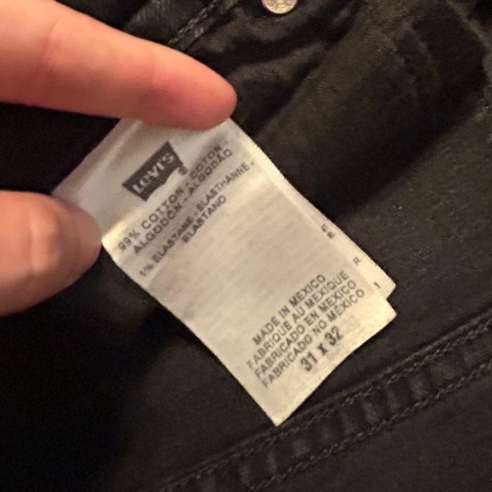 LEVI’S Straight Leg Jeans Black 31 x 32 - Picture 6 of 6